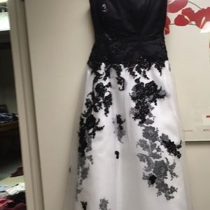 Custom made evening ball gown tulle over satin.